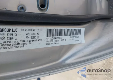 2013 Dodge Dart Sxt из США, поврежденный, VIN 1C3CDFBAXDD322951